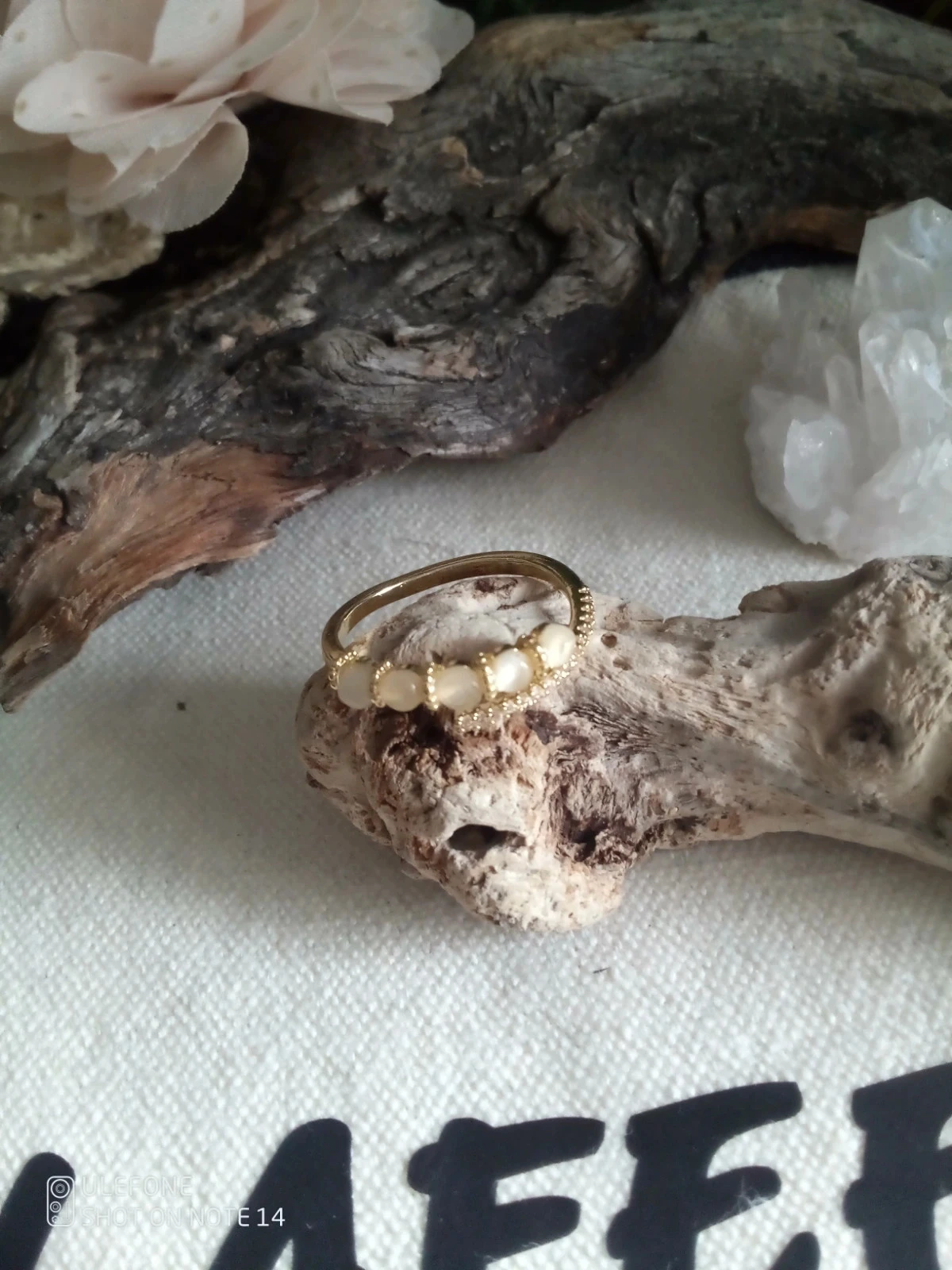 Ring Natuurlijke seleniet stenen – photo 2
